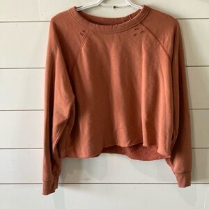 AERIE. long sleeve rust shirt